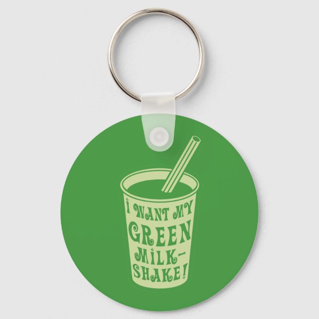 Porte-clés Je veux mes T-shirts Green Milkshake (Recto)
