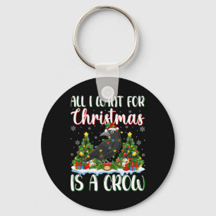 Porte-clés Je Veux Pour Noël C'Est Un Oiseau De Corbeau Jouet