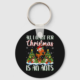 Porte-clés Je Veux Pour Noël Est Un Jeu De Noël Des Ants Lumi