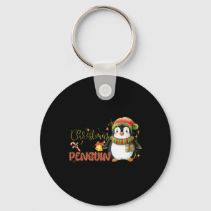 Porte-clés Je veux pour Noël est un pingouin Joyeux Noël