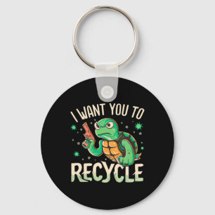 Porte-clés Je Veux Que Vous Recycliez L'Équipe De l'environne