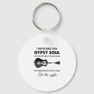 Porte-clés Je Veux Rock Votre Soul Tsigane Hippie Guitare