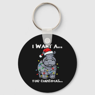 Porte-clés Je veux un hippopotame pour Noël Drôle de Noël Ani