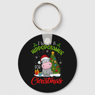 Porte-clés Je Veux Un Hippopotame Pour Noël Père Noël Hippo P