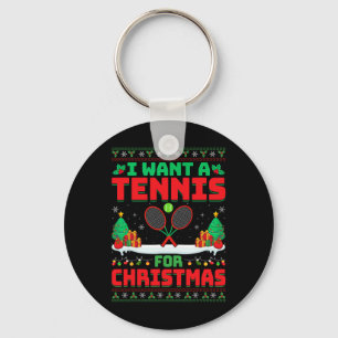Porte-clés Je Veux Un Tennis Pour Noël - Joueur De Tennis Vil