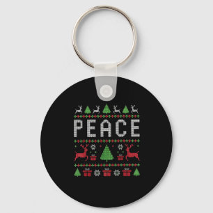 Porte-clés Je viens en paix Couple Matching Ugly Christmas Sw