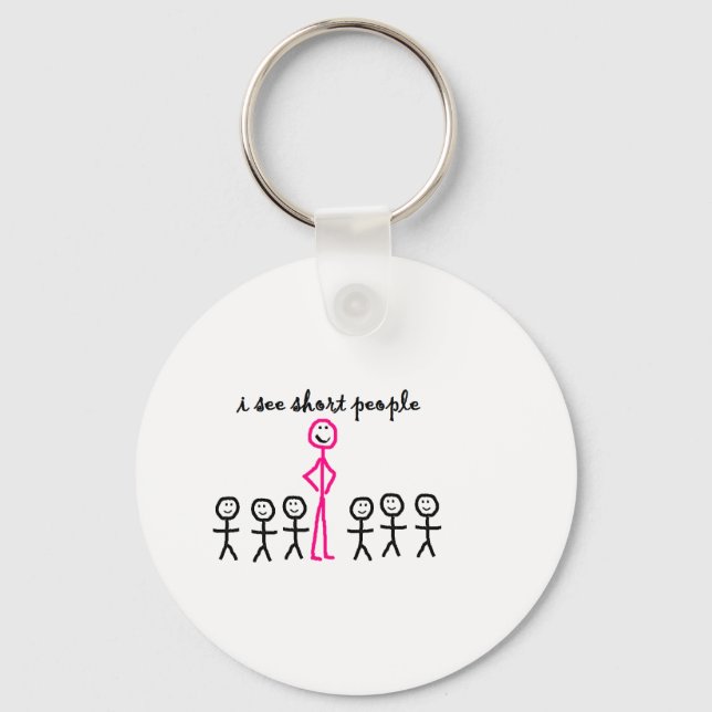 Porte-clés Je vois des gens courts (Recto)