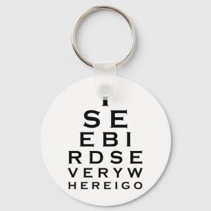 Porte-clés Je vois des oiseaux Eyechart