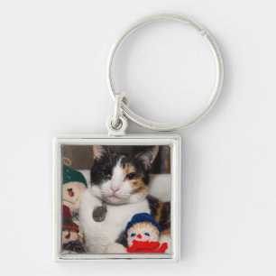 Porte-clés Je vois un chat calico