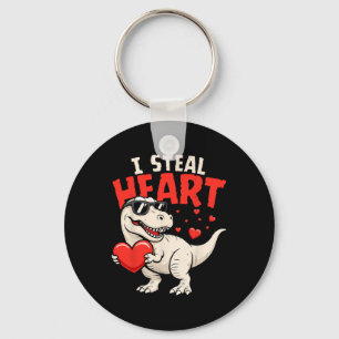 Porte-clés Je vole des coeurs Dinosaures Saint-Valentin pour 