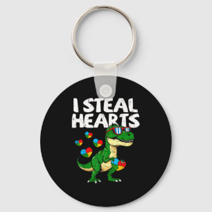 Porte-clés Je vole des cœurs T-rex Puzzle Sensibilisation à l