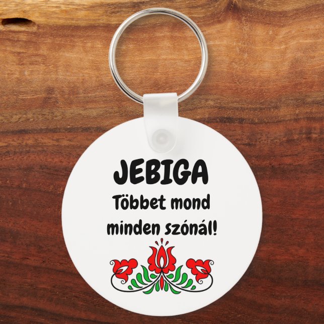 Porte-clés JEBIGA Többet amande minden szónál ! fehér kulcsta (Recto)