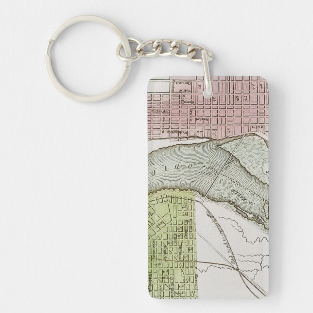 PORTE-CLÉS JEFFERSONVILLE, INDIANA : CARTE (Devant)