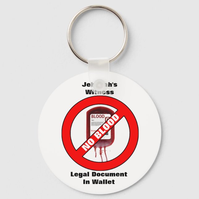 Porte-clés Jehovah's Witness - No Blood - Key Chain (Recto)