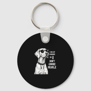 Porte-clés J'Embrasse Mon Weimaraner Donc Je Ne Choque Pas Le