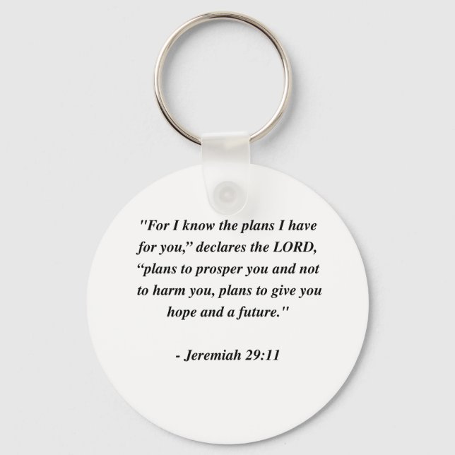 PORTE-CLÉS JEREMIAH 29:11 (Recto)