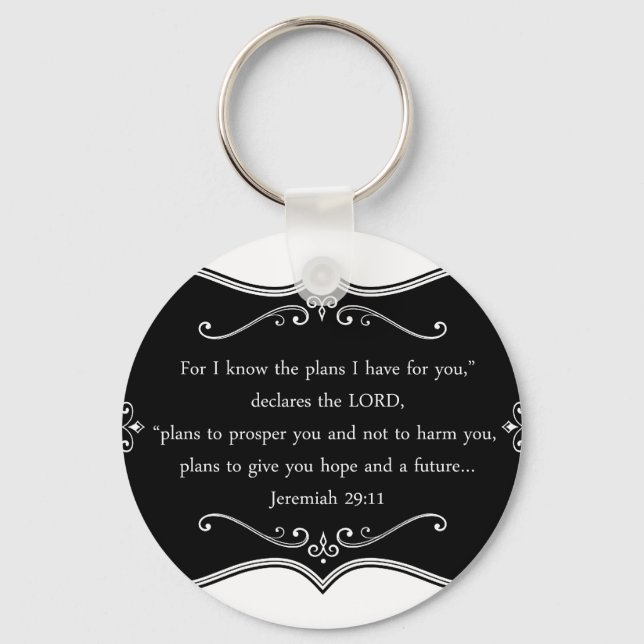 Porte-clés Jeremiah 29:11 Custom Christian Gift (Recto)
