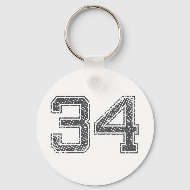 Porte-clés Jersey Grey Sports #34 (Recto)