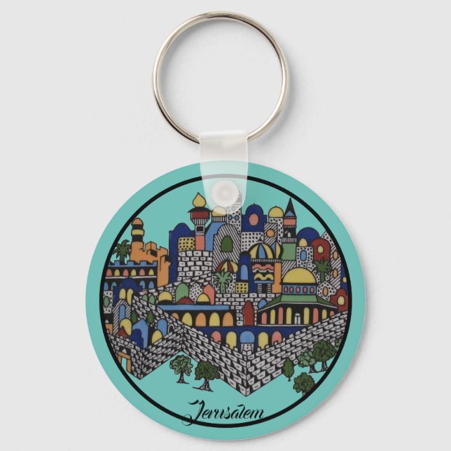 Porte-clés Jérusalem colorée (Recto)