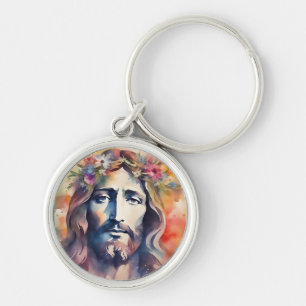 Porte-clés Jésus aquarelle