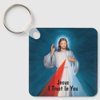 Porte-clés Jesus Blessing Divine Mercy Catholic Verse