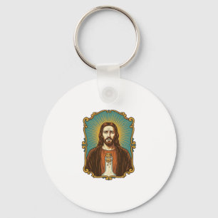 Porte-clés Jésus Bouchon de Vin Cassé Bouteille Sommelier Par
