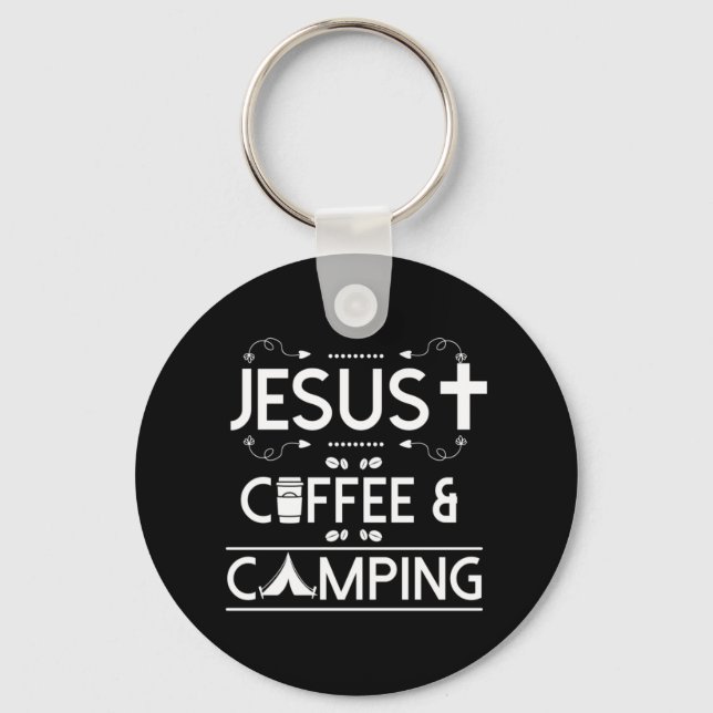 Porte-clés Jesus Café Et Camping (Recto)
