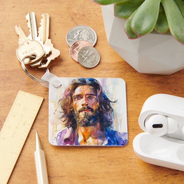 Porte-clés Jésus-Christ aquarelle (Bureau)