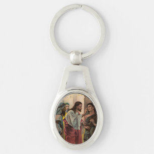 Porte-clés Jésus-Christ guérissant l'aveugle