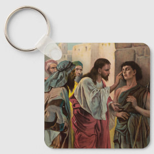 Porte-clés Jésus-Christ guérissant l'aveugle