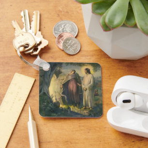 Porte-clés Jésus-Christ ressuscité par le tombeau par ML Gree