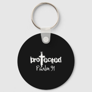 Porte-clés Jesus Christian Design - Dieu Protégé Psaume 91 Bi