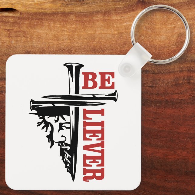 Porte-clés Jesus Cross Nail Design – Powerful Christian (Verso)