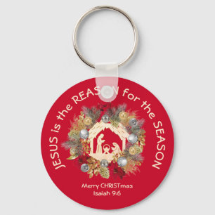 Porte-clés JÉSUS DE Noël Rouge EST LA RAISON DU Porte - clé