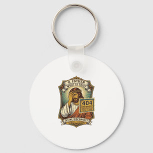 Porte-clés Jésus drôle Erreur 404 Humour Développeur Web Prog