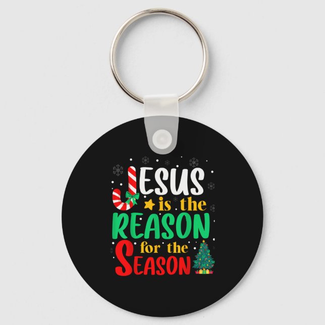 Porte-clés Jésus Est La Raison De La Saison De Noël Chris (Recto)