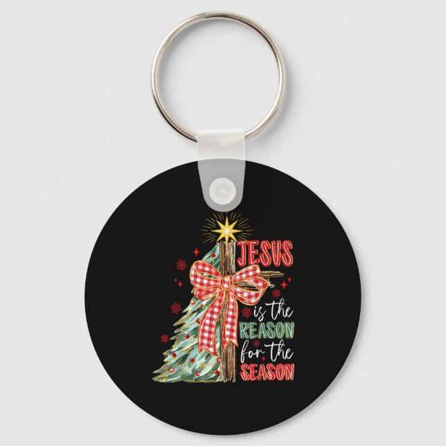 Porte-clés Jésus Est La Raison De La Saison De Noël Xmas  (Recto)