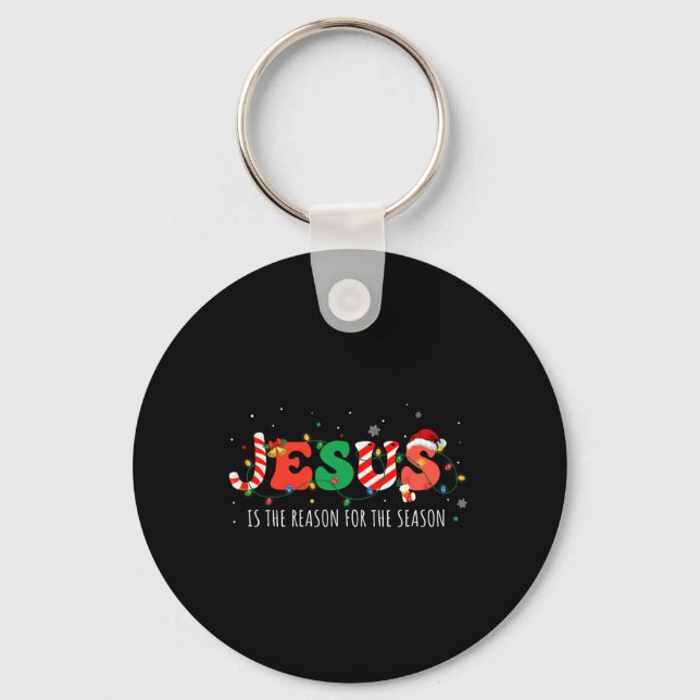 Porte-clés Jésus Est La Raison De La Saison Foi Chrétienne (Recto)