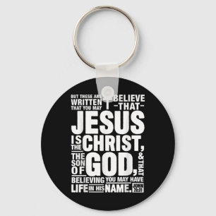 Porte-clés Jésus Est Le Christ Fils De Dieu Jean 20 31 Bibl