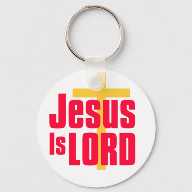 Porte-clés Jésus est le Seigneur design chrétien (Recto)