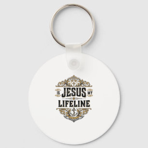 Porte-clés Jésus est ma bouée de sauvetage vintage chrétien c