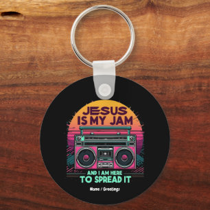 Porte-clés Jésus est ma confiture et je suis ici pour la répa
