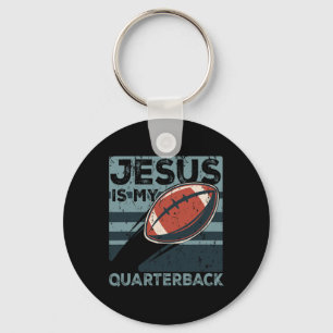 Porte-clés Jésus Est Mon Quarterback Ballon De Football Chrét