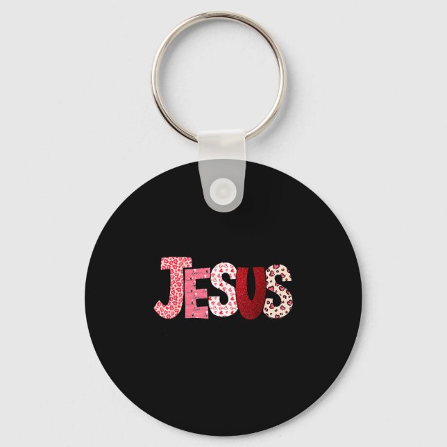 Porte-clés Jésus est mon Saint-Valentin Foi chrétienne Religi (Recto)