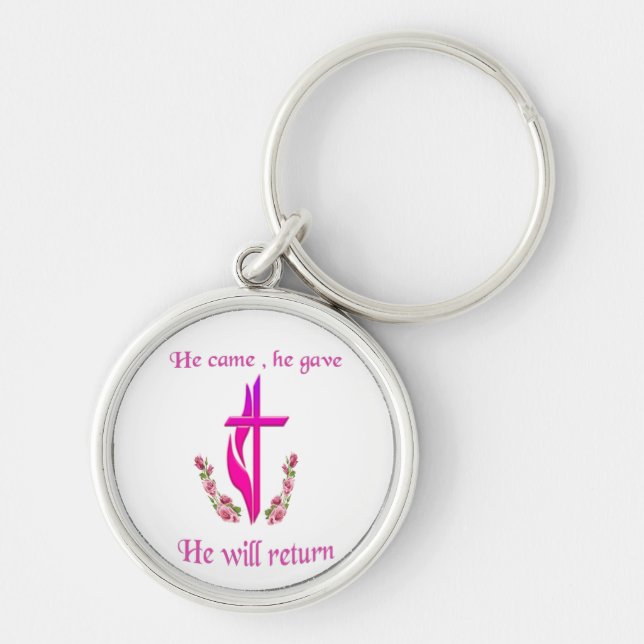 Porte-clés Jésus est venu et il reviendra (Devant)