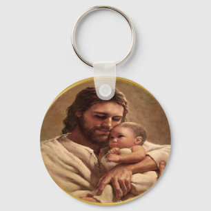 Porte-clés Jésus et enfant