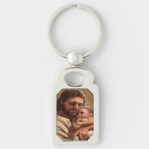 Porte-clés Jésus et enfant