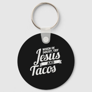 Porte-clés Jésus Et Tacos Mexicains Cinco De Mayo
