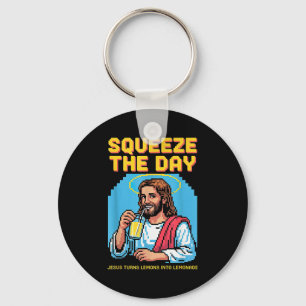 Porte-clés Jésus faisant de la limonade Drôle d'homme femme c