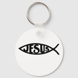 Porte-clés Jesus Fish (Noir Porte - clé)